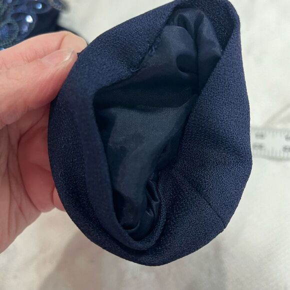 Ursula of Switzerland Blue Beaded Jacket and Skirt - Picture 11 of 16